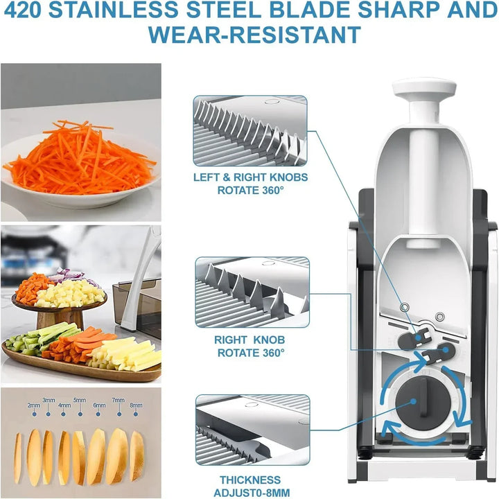 Multifunctional Adjustable Vegetable Chopper