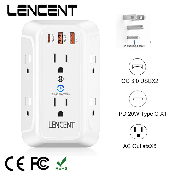 LENCENT Wall Socket Extender